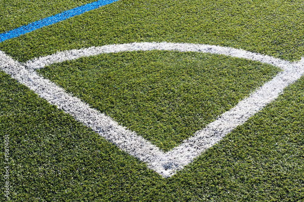 Naklejka premium football field stadium corner