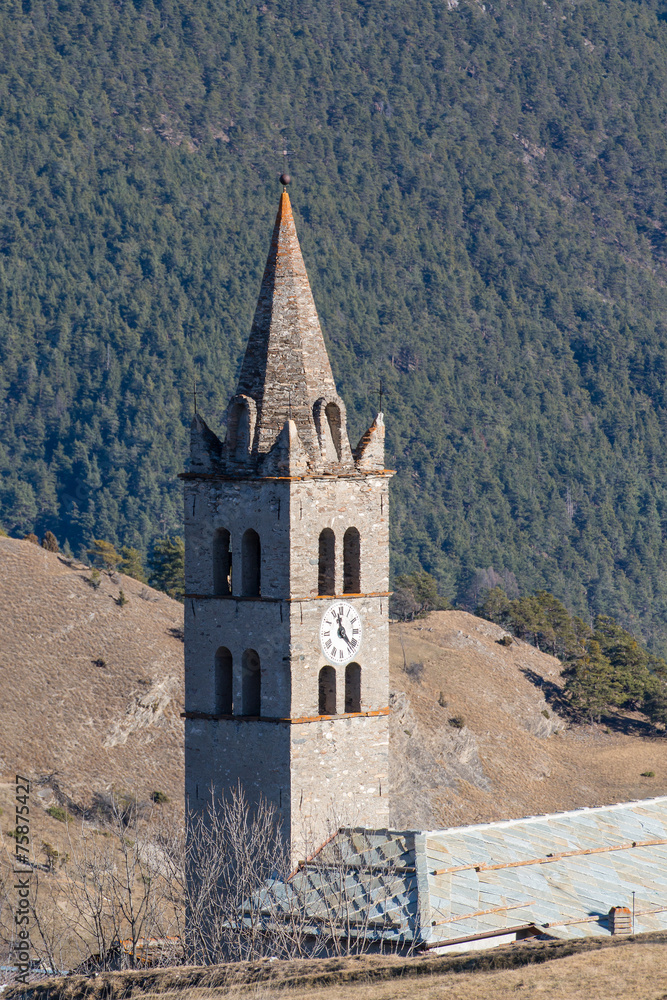 Chateau Beaulard  roman church's campanile