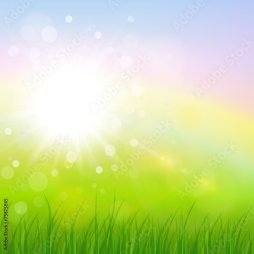 Natural sunny background, spring green © Cobalt