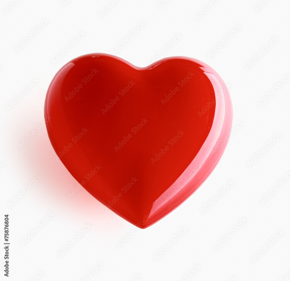 A red heart isolated on white background A red heart isolated on white background