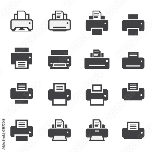 print  icon set