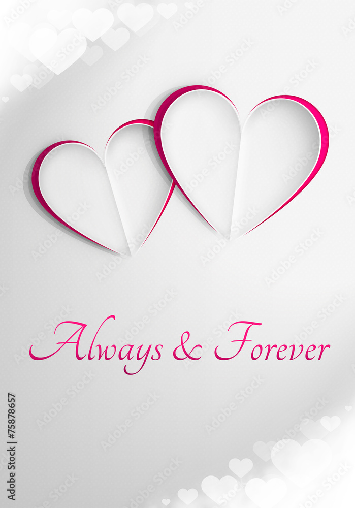 Kartka walentynkowa 'Always & Forever'