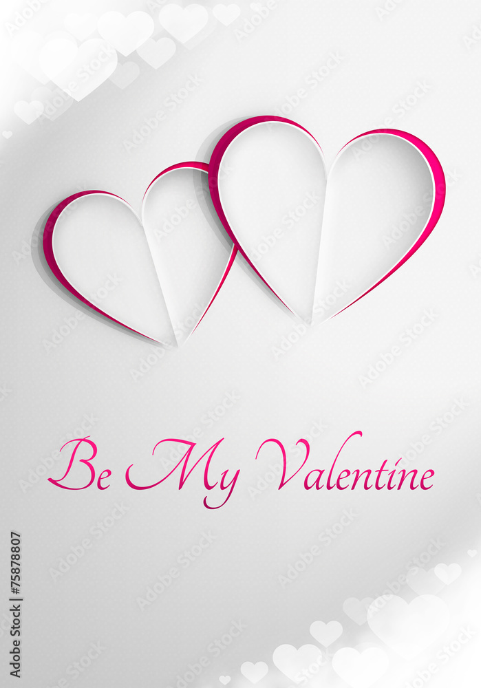 Miłosna kartka na dzień zakochanych 'Be My Valentine'