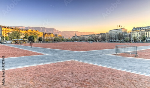 Plain of Plainpalais, Geneva, Switzerland, HDR