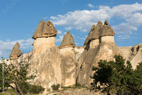 Rock formations in Goreme National Park. Cappadocia,  Turkey