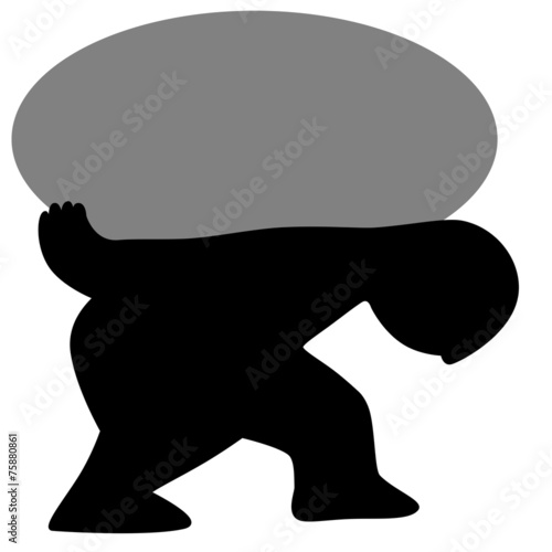 荷物を背負った人のイラスト　左向き　右向き