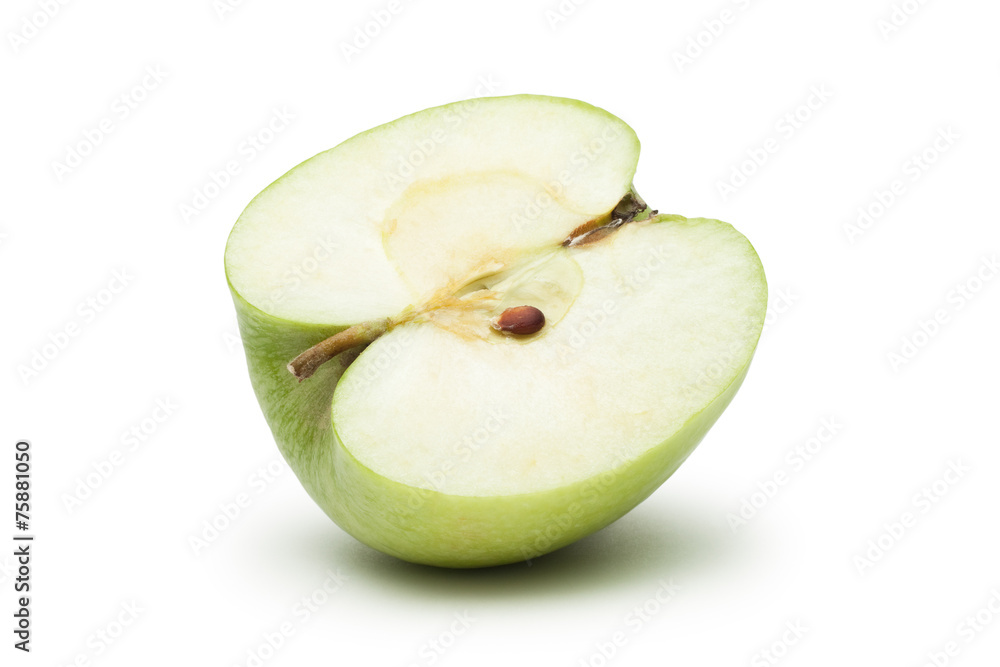 fresh green apple slice isolated over white background fresh green apple slice isolated over white background