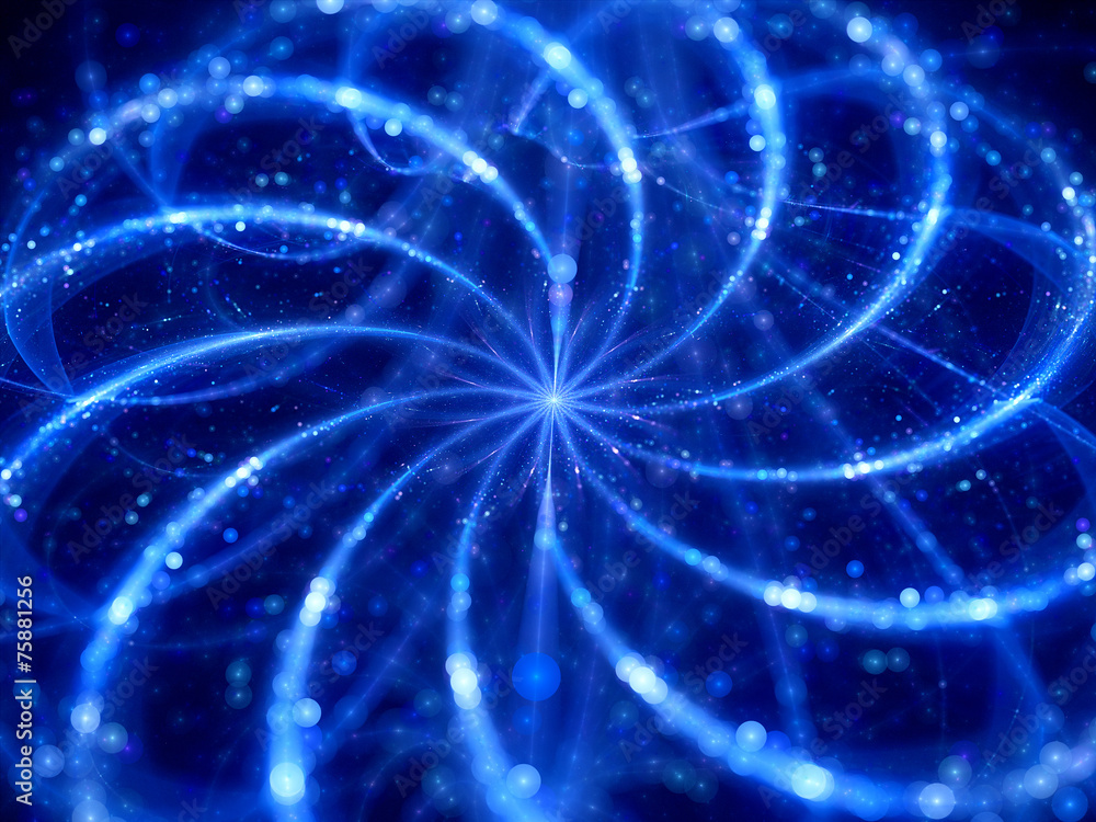 Naklejka premium Blue glowing plasma curves