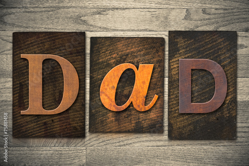 Dad Concept Wooden Letterpress Type