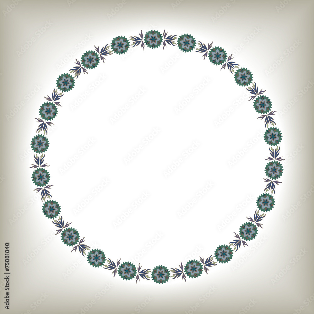 Fototapeta premium Ornamental circle frame