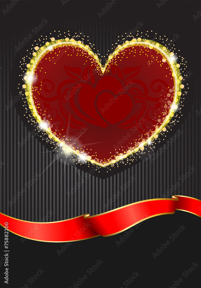 Valentines Day background with hearts Valentines Day background with hearts