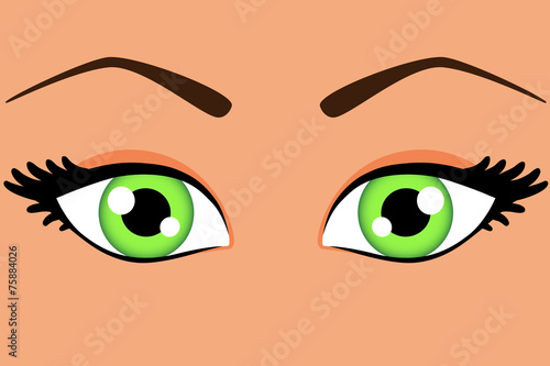 Female green eyes