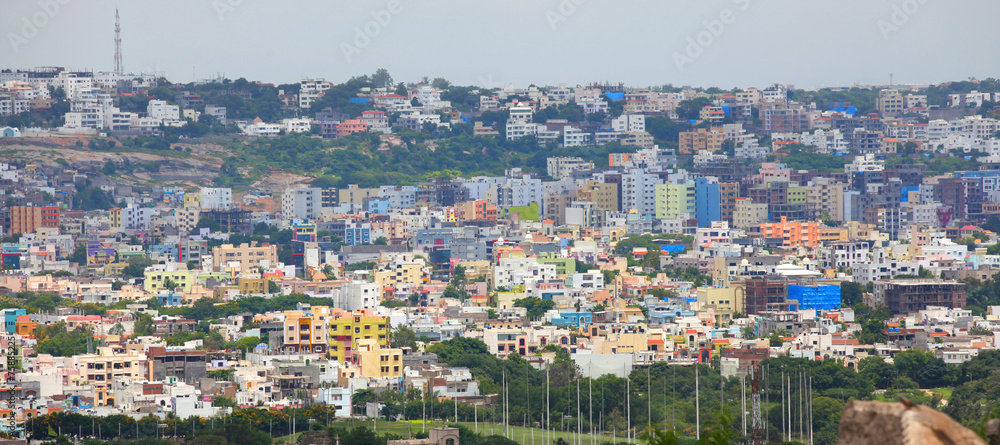 Crowded Hyderabad city