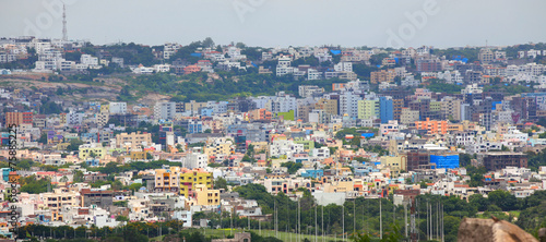 Crowded Hyderabad city