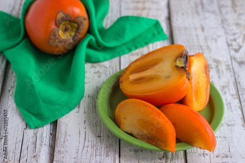 Ripe sweet persimmons