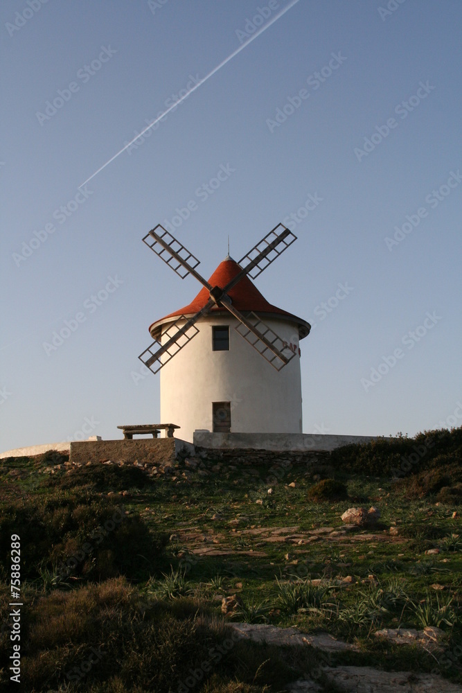 Windmill at Capo Grosso in Corsica