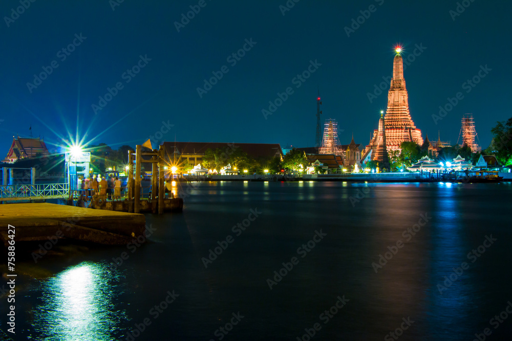 Wat Arun Temple River front bangkok  Thailand Update 1-10-2015
