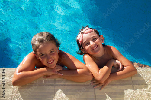 Girls in pool
