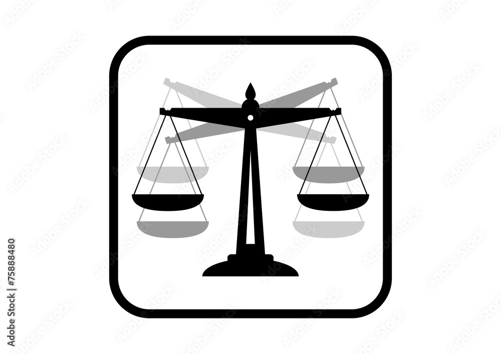 Scale vector icon on white background Scale vector icon on white background