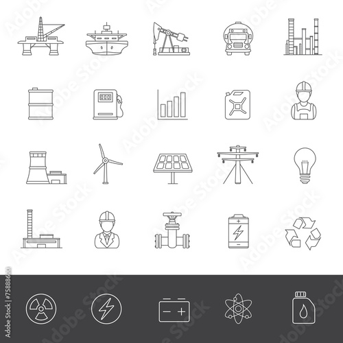 Industry and energy icons