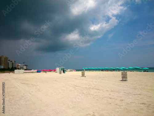 Storm clouds over South Beach Miami