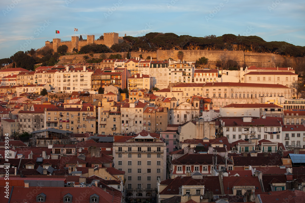 Sunset in the City of Lisbon