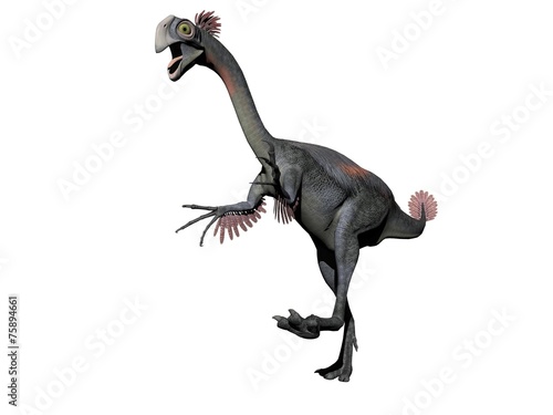 gigantoraptor dinosaur - 3d render © Mariephotos