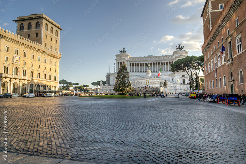 Piazza Venezia e Vittoriano nel periodo natalizio - Roma