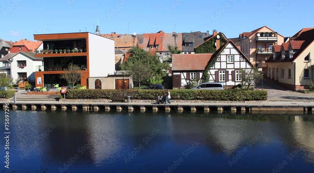 Obraz premium Partie an der Elde in Plau am See