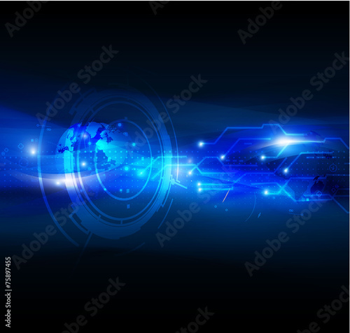 Technology abstract futuristic digital background, Vector