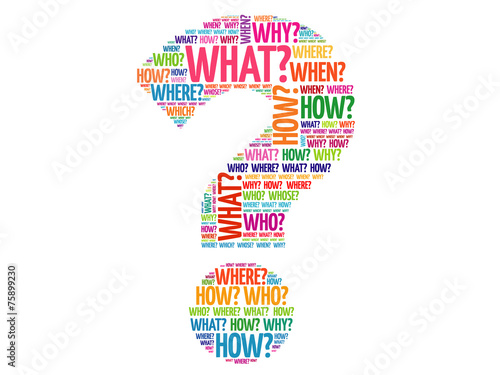 Question mark, Question words vector concept