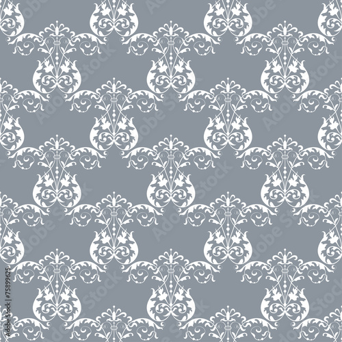 Vector seamless with damask pattern