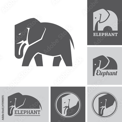Elephant icons and symbols
