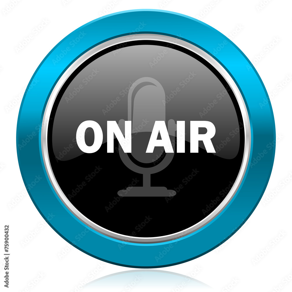 on air glossy icon on air glossy icon