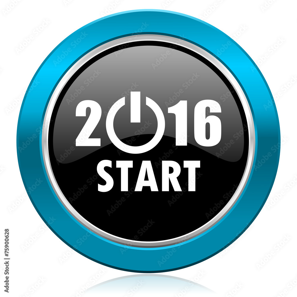 new year 2016 glossy icon new years symbol