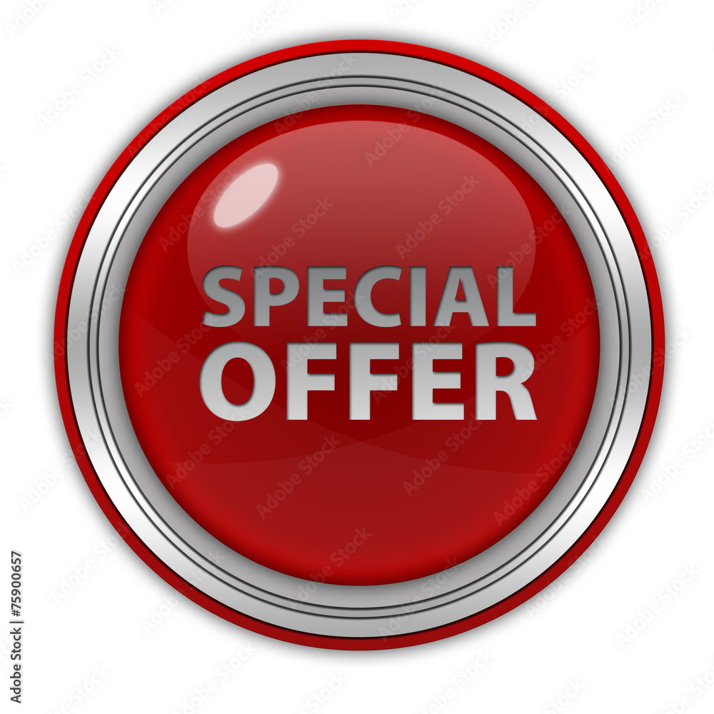 Special offer circular icon on white background Special offer circular icon on white background