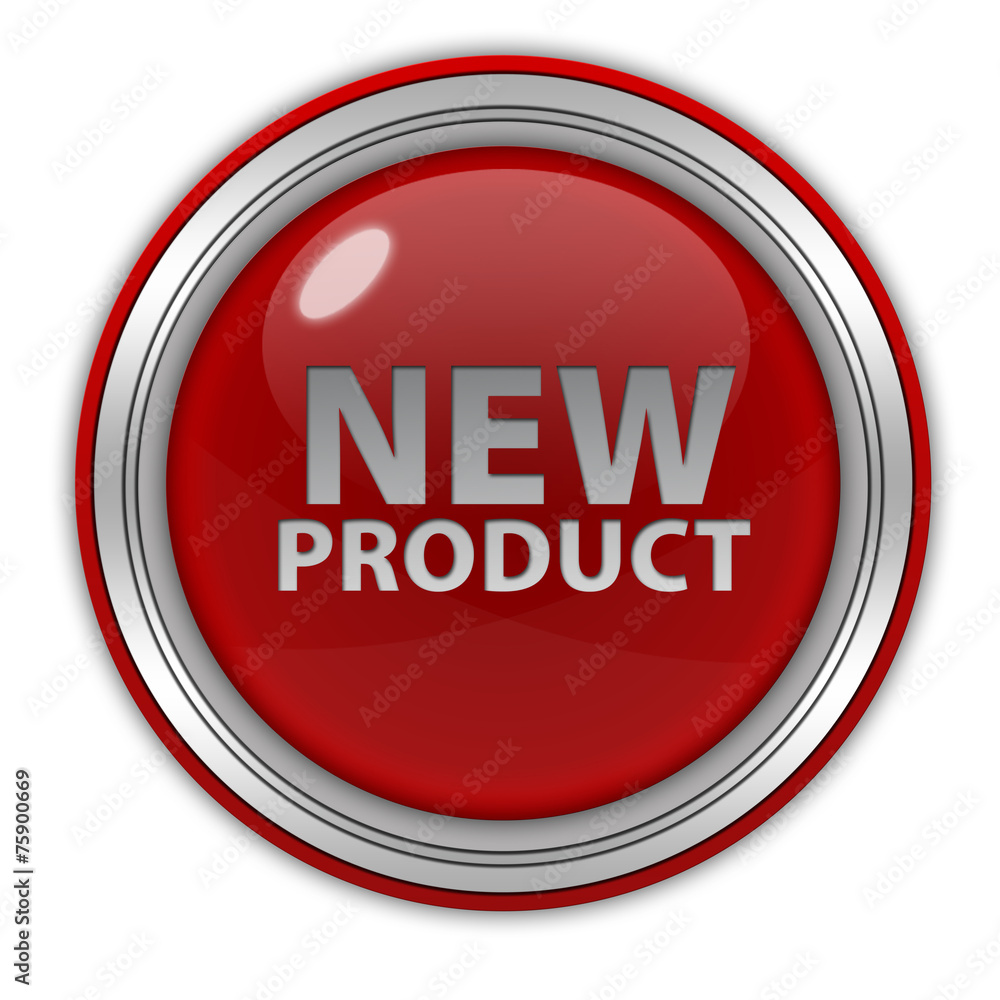 new product circular icon on white background new product circular icon on white background