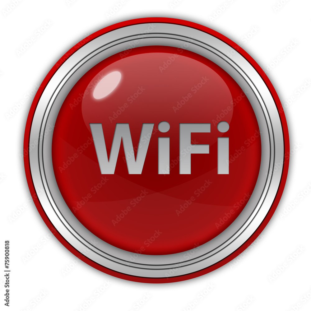 wifi circular icon on white background wifi circular icon on white background