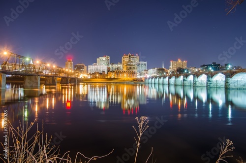 Εκτύπωση καμβά harrisburg pennsylvania skyline at night