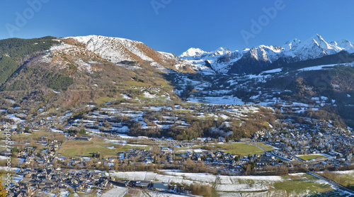 Panorama of Aure Valley in Hautes Pyrenees photo