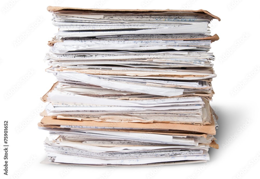 In Front Old Files In Stack In Front Old Files In Stack