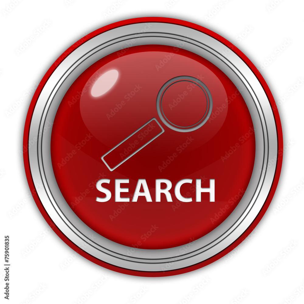 Search circular icon on white background Search circular icon on white background