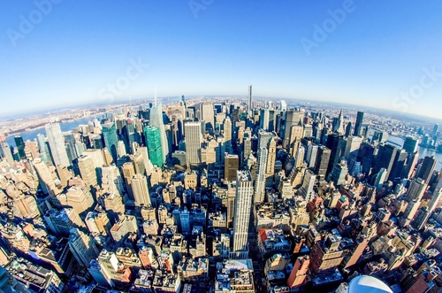 new york city manhattan skyline aerial