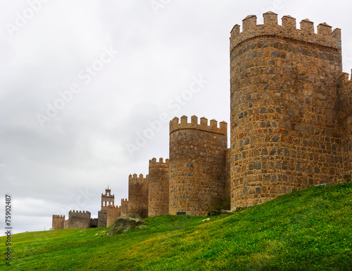 Valokuva Closeup of medieval town walls
