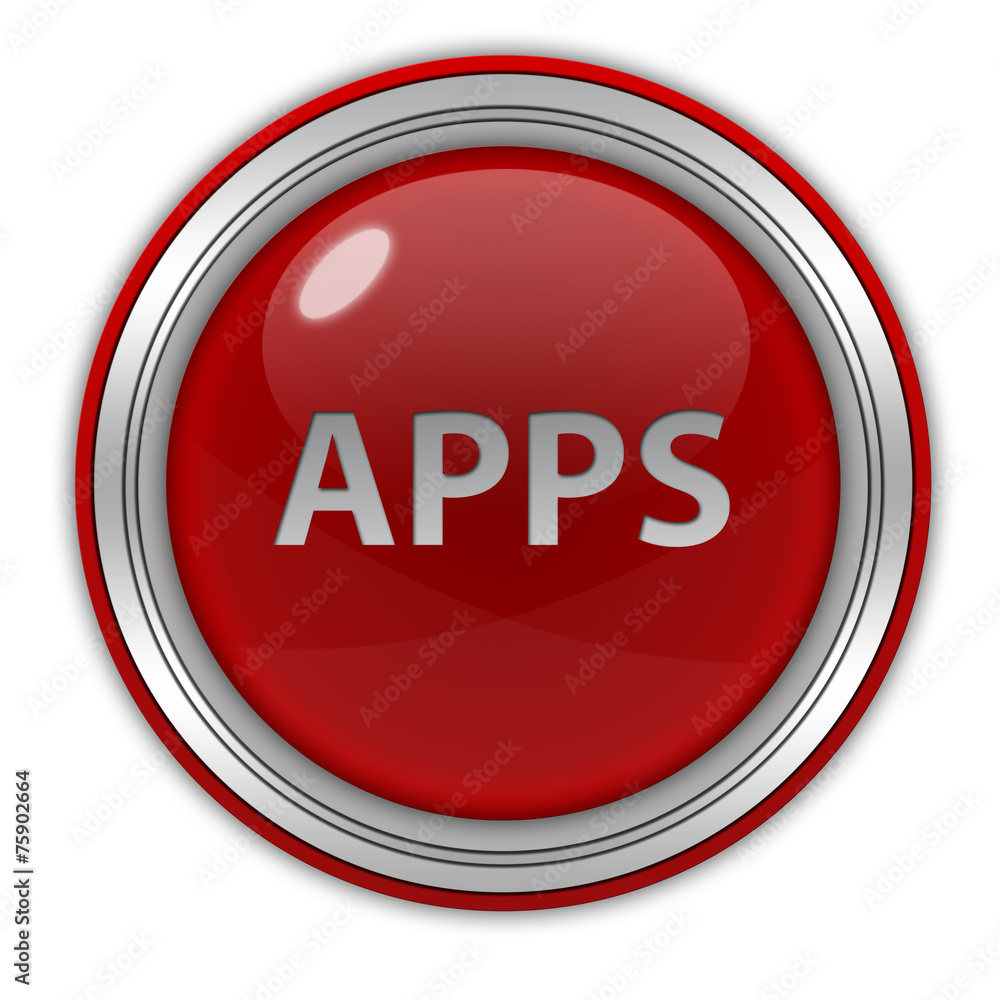 Apps circular icon on white background Apps circular icon on white background