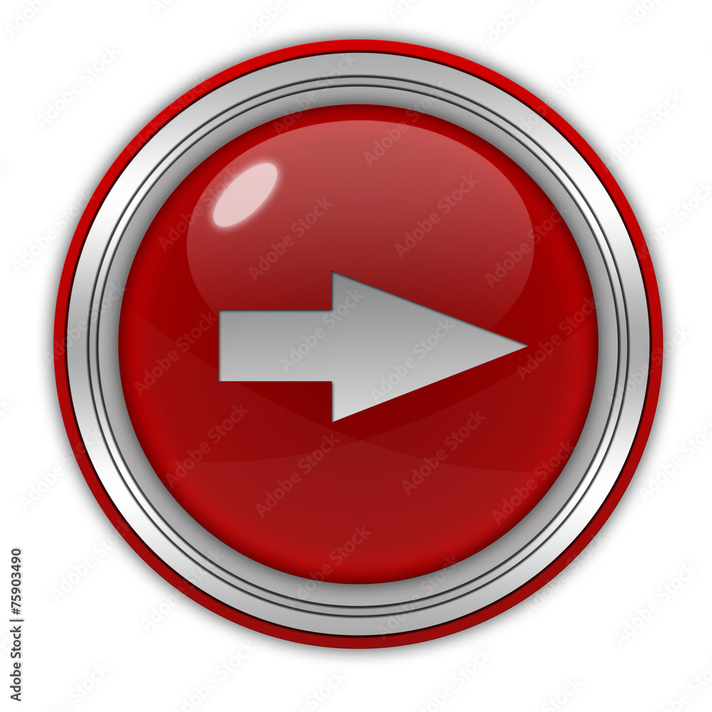 Right Arrow circular icon on white background Right Arrow circular icon on white background