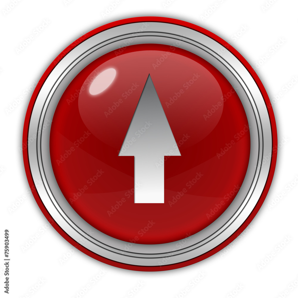 Up Arrow circular icon on white background Up Arrow circular icon on white background