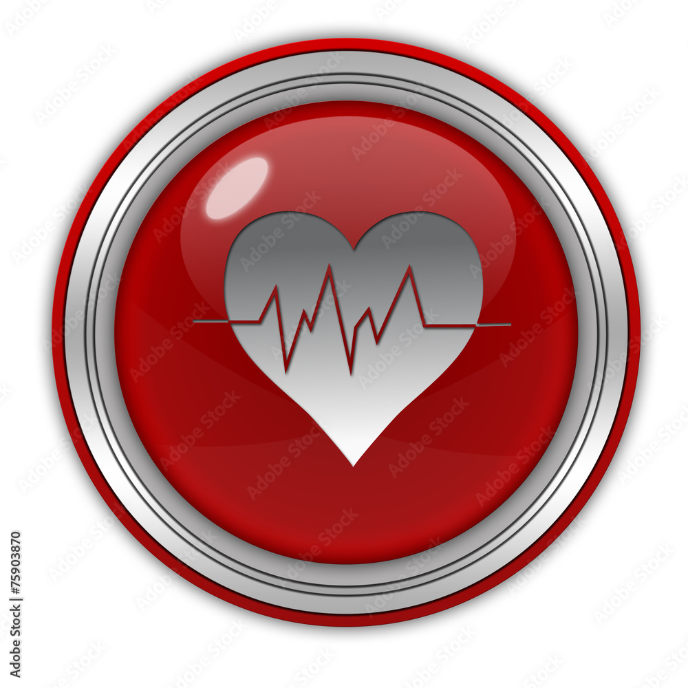 Heart circular icon on white background Heart circular icon on white background