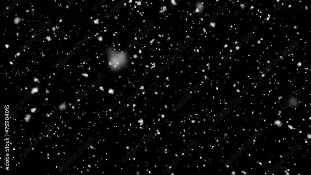 falling snow background - looping, alpha channel