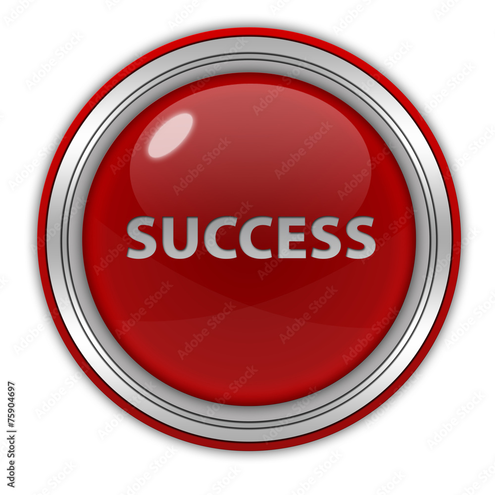 Success circular icon on white background Success circular icon on white background